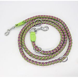 Multifunctionele Twee Hondenriem Nylon Dubbele Riemen P Keten Kraag Verstelbare Lange Korte Dog Training Lead Antislip Gebonden hond Touw