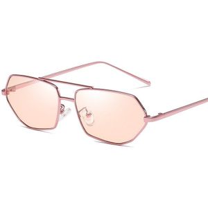 Mode Mannen En Vrouwen Polygon Zonnebril Vrouwelijke Straat Schot Onregelmatige Zonnebril Metalen Frame Bril UV400