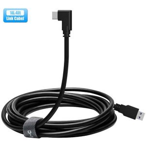 5M Oplaadkabel Data Line Voor Oculus Quest 1/2 Link Vr Headset Usb 3.0 Type C Data Transfer Type-C Om USB-A Cord Vr Accessorie