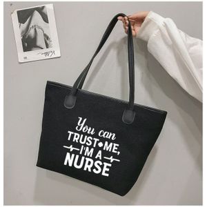 Kan Je Me Vertrouwen Ik Ben Een Verpleegkundige Voor Verpleegkundige Canvas Tote Bag Schoudertas Strandtas