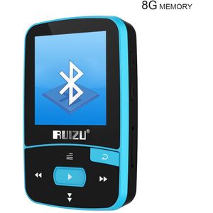 Ruizu X50 Sport Bluetooth MP3 Speler 8Gb Clip Mini Met Screen Ondersteuning Fm, Opname, E-Book, Klok, Stappenteller