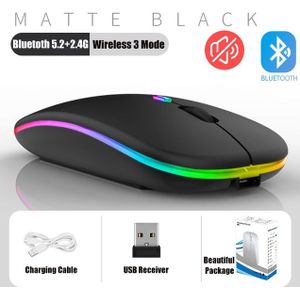 4.0 Bluetooth Draadloze Muis 2.4G Usb Optische Muizen Kantoor Rgb Oplaadbare Gaming Mouse 1600 Dpi Voor Pc Laptop Notebook computer