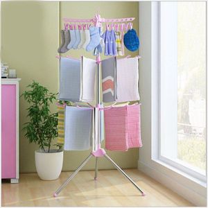 1 pcs Baby Kleding Rek Vloer Opklapbare Rvs Indoor Kledingrek Voor De Baby Luier Handdoekenrek