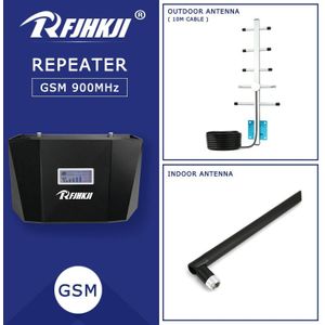 GSM Repeater 900Mhz Signaal Booster 2G Mobiele Telefoon Signaal BoosterlAmplifier voor telefoon Cellulaire Versterker Yagi Antenne Set