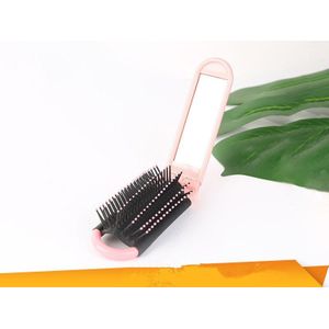 Magic 4 Kleuren Professionele Reizen Haar Kam Draagbare Vouwen Haar Borstel Met Spiegel Compact Zakformaat Portemonnee Reizen Kam