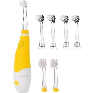 Tandenborstel Voor Baby 0-3 Jaar Oude Ultra Zachte Haren Batterij Aangedreven Elektrische Tandenborstel Voor Kinderen Met Led Licht 2 Minuten Timer