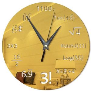 Grote Creatieve Wandklok Wiskunde Bord Pop Quiz Klok Moderne Grote Muur Horloges Voor Woonkamer Muur Interieur