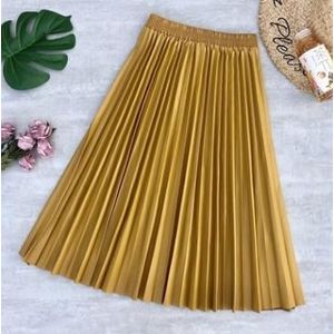 Gele plisse rok new arrivals
