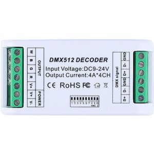 4CH DMX512 Led Decoder 4 Kanalen Mini Controller Dimmer 9V-24V Console Voor Led Strip