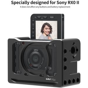 Instock Camera Cage Mount Houder Voor Sony RX0 Ii Beschermende Metalen Vlogging Houder Koude Schoen 37Mm Lens Filter Adapter 1/4 ''3/8''
