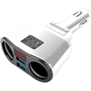 Vikefon Usb Autolader 3.1A Sigarettenaansteker Splitter Plug Led Auto-Oplader Adapter 90W Detectie Voor telefoon MP3 Dvr