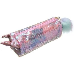 Leuke Eenhoorn School Etui Voor Meisjes Jongens Pencilcase Sequin Pen Doos Grote Cartridge Grote Penvakje Tas Briefpapier Levert Kit