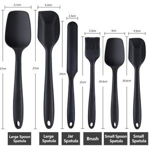 6 Stks/set Non-stick Siliconen Spatel Bakken Gebak Hittebestendige Siliconen Spatel Keuken Gebruiksvoorwerp Siliconen Schraper Koken Tool