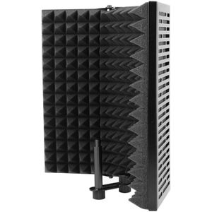 Retail Black Opvouwbare Microfoon Isolatie Schild, Verstelbare Studio Opname Studio Isolator Schuim Akoestische Panelen Noise-Absorberen