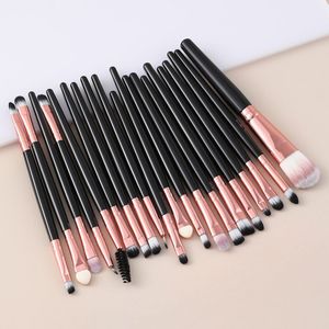 Fjer Make-Up Kwasten Premium Synthetische Eye Borstels Kit Voor Blending Oogschaduw Concealer Eyeliner Borstel (Rose Goud)