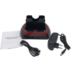 Multifunctionele Hdd Docking Station Dual Usb 2.0 2.5/ 3.5 Inch Ide Sata Externe Hdd Doos Harde Schijf Behuizing kaartlezer
