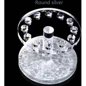 Nail Verdikking/Dunne Acryl Pen Houder Goud En Zilveren Hartvormige Penhouder Ronde Pen Houder Nail Tool