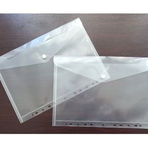 11 Hole Transparant A4 Document Bestand Zak Plastic Map Bestand Bill Envelop Opbergtas Data School Student Test Papieren Zak