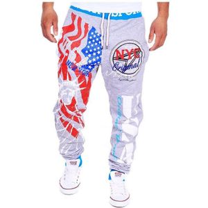 explosie modellen joggingbroek Italiaanse vlag print casual broek