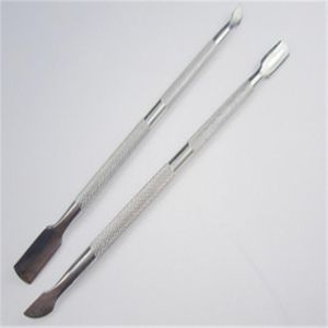 Rvs Cuticle Remover Dubbelzijdig Vinger Dode Huid Push Nail Lepel Pusher Manicure Pedicure Care Tool