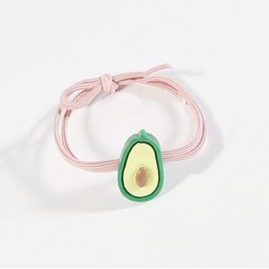 Koreaanse Avocado Haarband Fruit Kleur Zoete Vrouwelijke Metalen Elastische Haar Touw Kapsel Accessoires