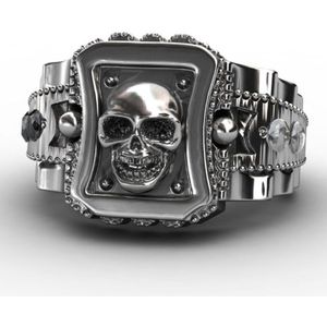 Mannen Ringen Punk Europa Americatrendy Schedel Zwart Hip Hip Ringen Sieraden Mannelijke Mode Punk Rock Accessoires Anillo Hombre Bijoux