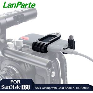 LanParte E60 SSD houder Klem beugel voor SandiskE60 voor Samsung T5 SSD voor BMPCC 4K Camera met USB-C Kabel klem
