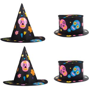 4 Stuks Diy Heks Hoeden Creatieve Wizard Hoeden Party Decoratie Voor Halloween