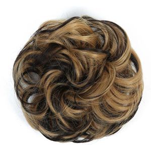 MANWEI Rommelig Chignons Messy Bun Paardenstaarten Weerstand Chouchou Wrap Haar Touw Rubber Band Hair Extensions Voor Vrouwen Zwart Bruin