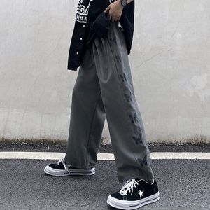 Broek Mannen Vlinder Gedrukt Chic Elastische Taille Leisure All-Match Ins Harajuku Streetwear High Street Hip-Hop Baggy harajuku