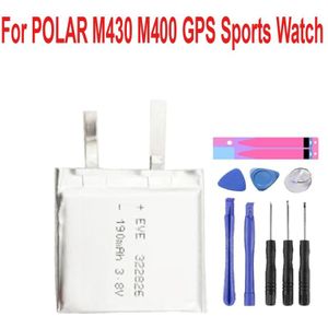 190 Mah 3.8V Batterij Core Voor Polar M430 M400 Gps Sport Horloge Li-Polymeer Oplaadbare Accumulator Vervanging