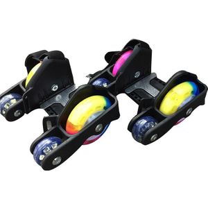 Kinderen Sport 4 Wielen Katrol Verlichte Knipperende Led Wielen Hak Skate Rollen Schaatsen Schoen Knipperende Roller Skate Schoenen Kids