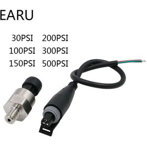 DC 5 V 1/8NPT Draad Druksensor Zender Transducer Sender Sensor Voor Olie Brandstof Diesel Lucht Water Roestvrij staal