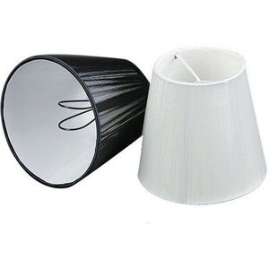 12 cm Modern zwart wit Kroonluchter lampenkap, Pull lijn Stof wandlamp lamp shades, Clip Op