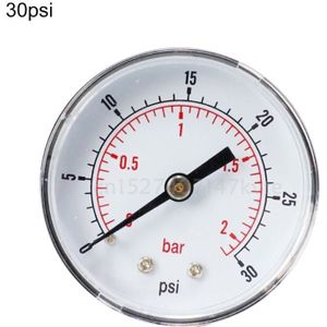Manometer 52Mm Dial 1/4 ""Bspt Horizontale 0/15,30,60.100,160,300 Psi & Bar