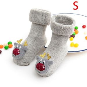 Kids Sokken Baby Jongens Meisjes Sokken Kerst Santa Herten Gebreide Warme Sokken Christmas Santa Herten Anti-Slip Gebreide Warm sokken