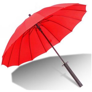 Winddicht Samurai Zwaard Zon Regen Paraplu Ninja-achtige Rechte Lange Handvat 8 16 24 Ribben Mannen Vrouwen Paraplu Automatische open Parasol
