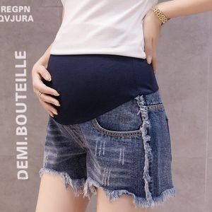 Zwangere Vrouwen Denim Shorts Pocket Hoge Taille Passen Elastische Band Capri-Broek Moederschap Kleding Zwangere Clothes1066