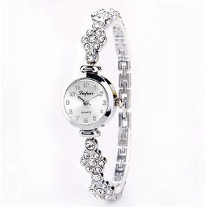 LVPAI Luxe Vrouwen Armband Horloge slanke band Legering band decor dames elegante gIift voor vriend goud zilver