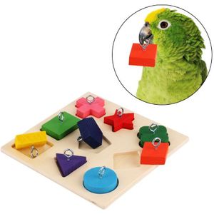 Huisdier Educatief Speelgoed Papegaai Interactieve Training Kleurrijke Houten Blok Vogels Puzzel Levert Diy Speelgoed Accessoires