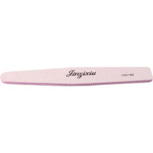 1Pc Dubbelzijdig Polijsten Nagelvijl 100/180 Grit Roze Nagelvijl Vijf Vormen Schuren Buffer Block Manicure Buffing polish Tool