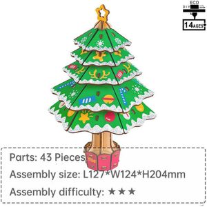 3D Kerstboom Kerstcadeau Educatief Speelgoed Puzzel 3d Speelgoed Voor Kinderen Interactief Speelgoed Houten Speelgoed Puzzels Voor Kinderen