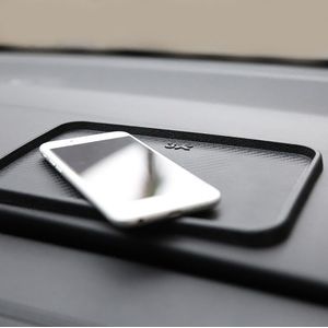 20*12.5Cm Pu Carbon Fiber Patroon Auto Telefoon Houder Anti-Slip Mat Auto Interieur Dashboard Sticky Pad kussen Accessoires