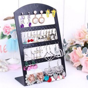 48 Gaten Sieraden Organizer Stand Zwart Plastic Oorbel Houder Pesentoir Oorbellen Display Rack Etagere