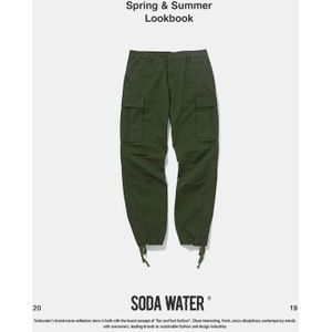 SODA WATER Enkel Koord Cargo Broek Pocket Casual Broek Mode Casual Streetwear Broek Katoen Broek Voor Mannelijke 9326 S