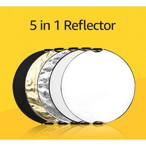 5 In 1 80Cm Draagbare Verlichting Reflector Met Draagbare Opbergtas Voor Indoor En Outdoor Fotografie