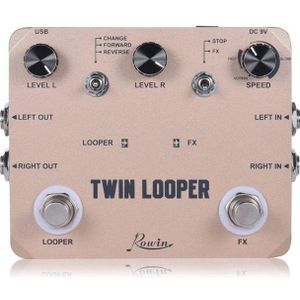 Twin Looper Station Elektrische Gitaar Effect Pedaal Loop Station Voor Gitaristen Golden