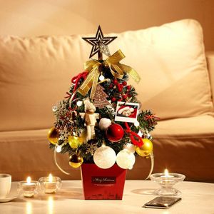 Kerstboom Pakket 50Cm Desktop Kleine Mini Decoratieve Kerstboom Decoratie Box Kerst Decor QW109