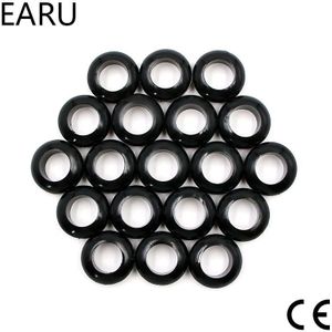 100 Stuks Dubbelzijdig Anker Draad Rubberen Pakkingringen Ring Zwart 6mm