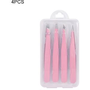 Rvs Wimper Pincet Gereedschap Met Doos Wenkbrauw Tweezer Set Haar Schoonheid Fijne Haren Puller Wenkbrauw Trimmer Makeup Tools